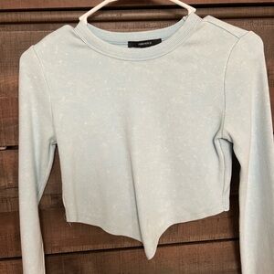 Forever 21 Light Blue Crop Top